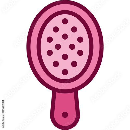 hairbrush two tone icon