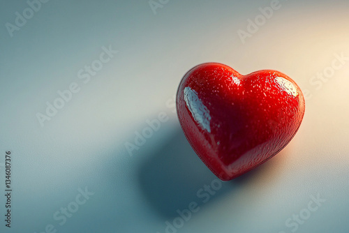 red heart on a white background