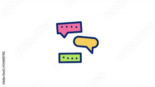 Chat Animated Alpha Icons loop