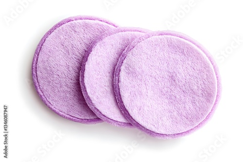 Sustainable Beauty Care Pads isolated on white background