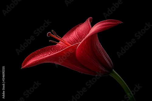 Red Lily Bloom for Dark Background.
