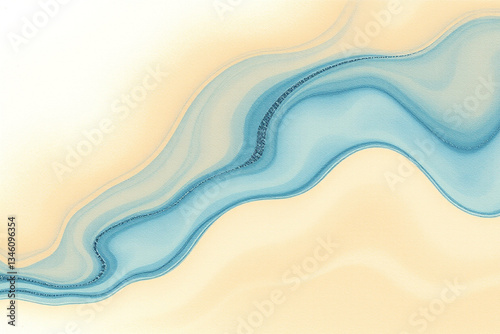 A minimalistic abstract swoosh wave background 
in warm terracotta and cool style