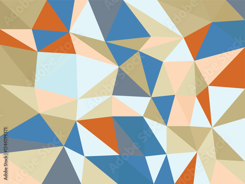 Earth Tone Abstract Low Poly Geometric Background