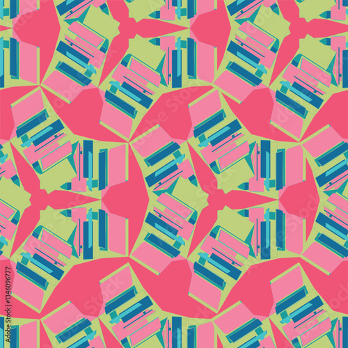 Abstract 3d geometric pattern. Polygonal background. Vector illustration. Vector illustration