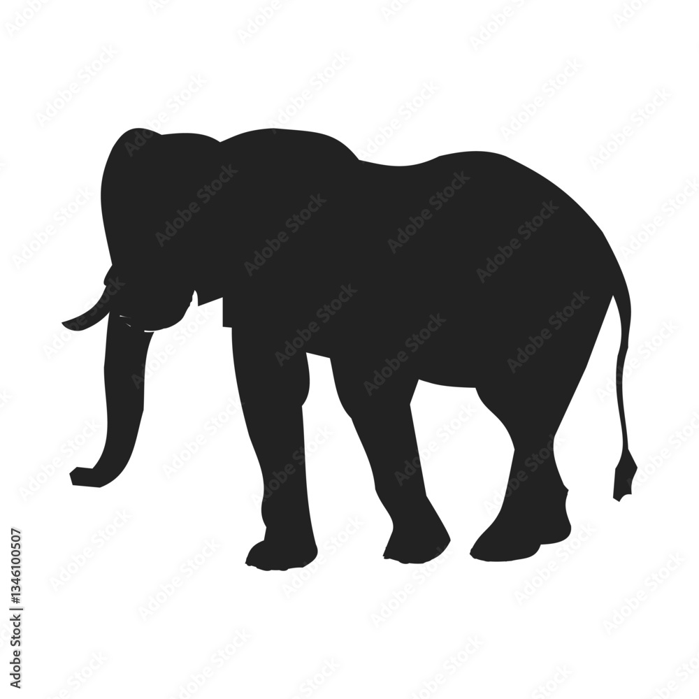 silhouette of elephant silhouette of elephant