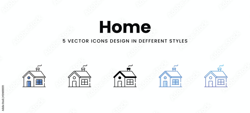 Home vector icons set stock illustration Home vector icons set stock illustration
