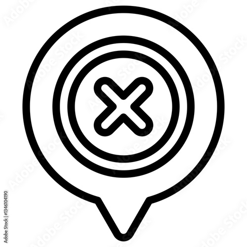 Error. Editable stroke vector icon.