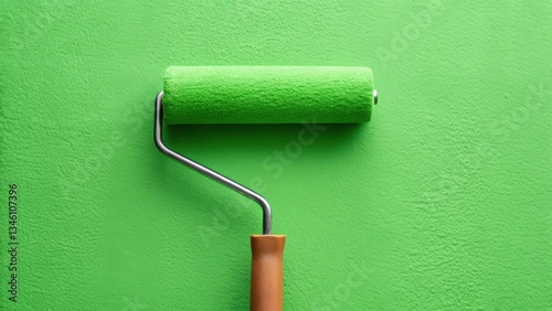 A close-up of eco-friendly non-toxic paint for sustainable projects. photo
