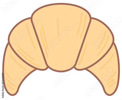 Cute Croissant Bread Cafe Hopping Element