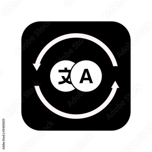 translation icon or translation symbol isolated on transparent background