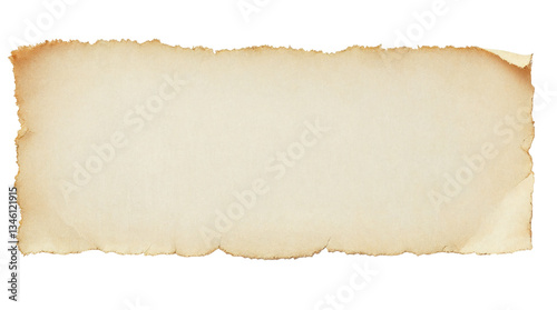 Horizontal vintage paper isolated blank aged parchment texture
