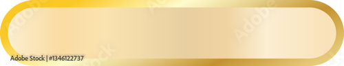 Gold gradient rounded banner label design isolated on a transparent background.