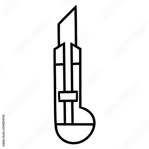 cutter knife vector illustration