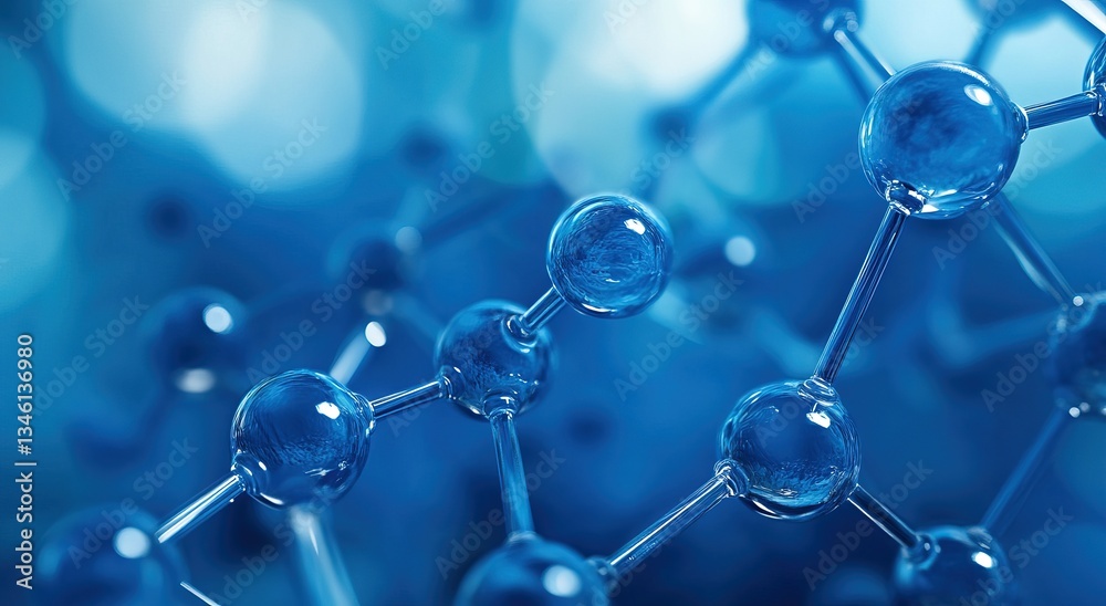Abstract glass molecular structures and chemical bonds. AI generated image Abstract glass molecular structures and chemical bonds. AI generated image