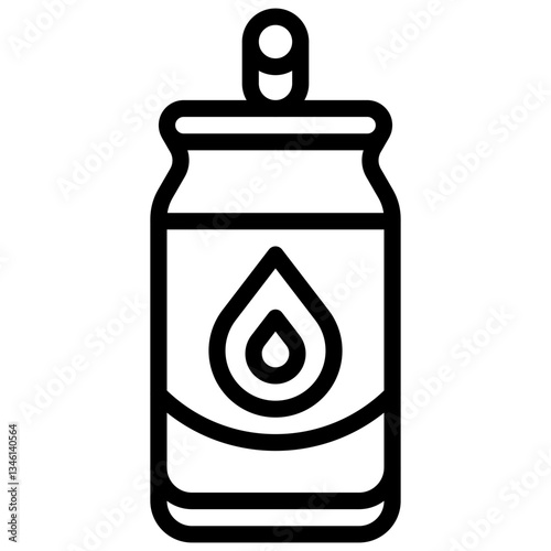 Energy drink. Editable stroke vector icon.