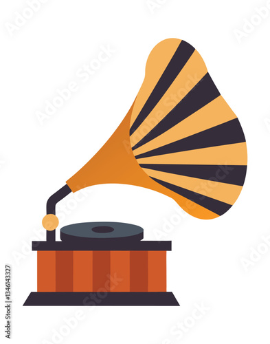old vinyl gramophone retro striped vintage