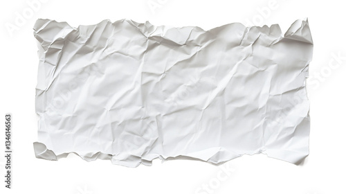 crumpled paper on transparent background cutout