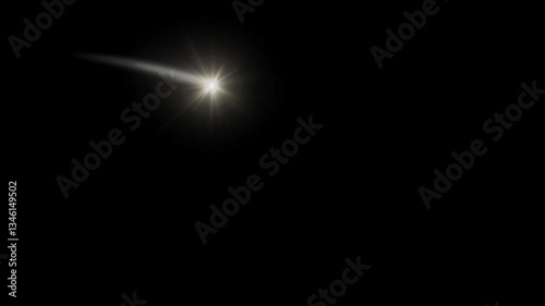 Wallpaper Mural A shooting star streaks across the night sky, a fleeting spark of light marking its cosmic journey, igniting dreams and wishes whispered in the darkness. Torontodigital.ca