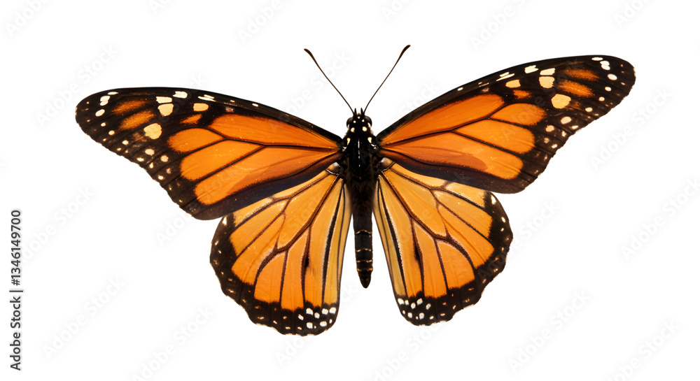 Fototapeta premium Butterfly flying isolated on transparent background png
