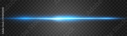 Vector abstract lights lines, laser beams on png. Glowing streaks on dark background. Luminous neon lines isolated on trasparent backgound