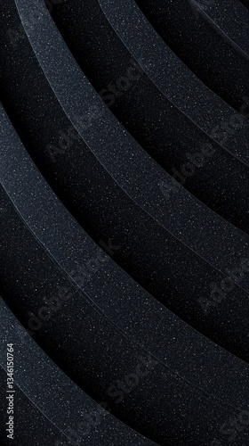 A close-up view of dark, wavy patterns resembling textured surfaces, evoking a sense of depth and movement.