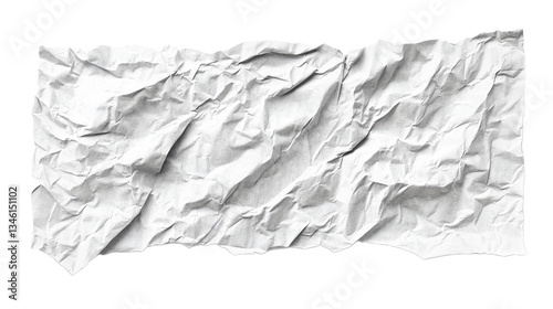 crumpled paper on transparent background cutout