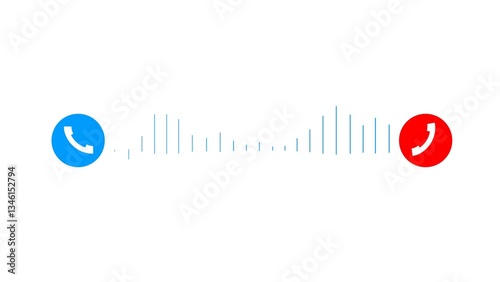 Voice Calling Icon Illustration.