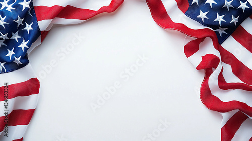american flag background white copy space 
