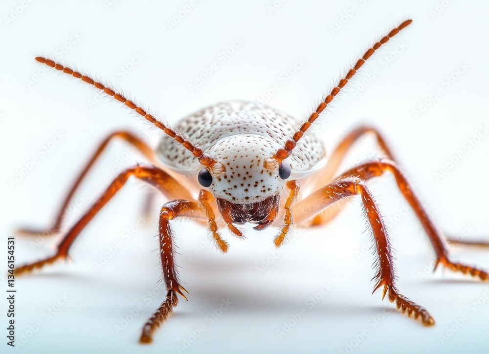 macro photograph of tick insect bug detailed textures reflections minimalist composition isolated on white background macro photograph of tick insect bug detailed textures reflections minimalist composition isolated on white background