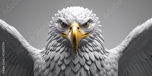 Majestic Golden Eagle Emblem Symbolizing Spirit of Independence