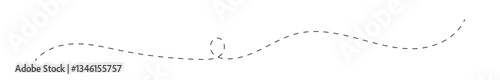 Long dashed hand drawn squiggle, Long squiggle dashed, loopy line vector icon isolated on transparent background. EPS 10