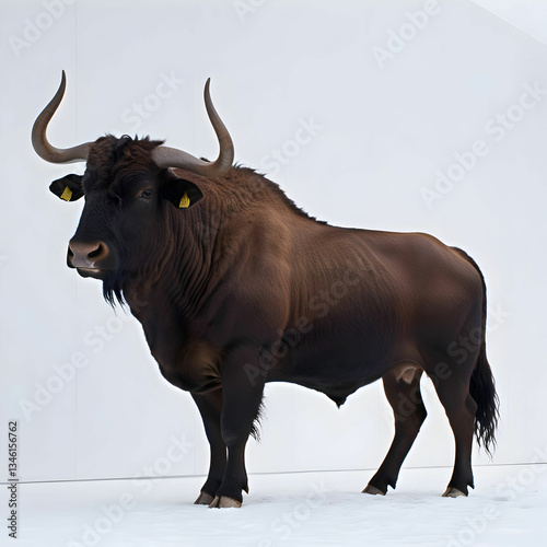 A magnificent aurochs with its characteristic