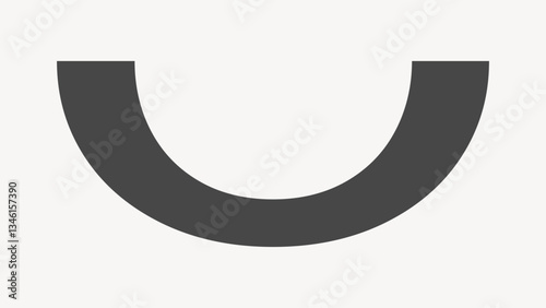 Black semicircle clipart vector