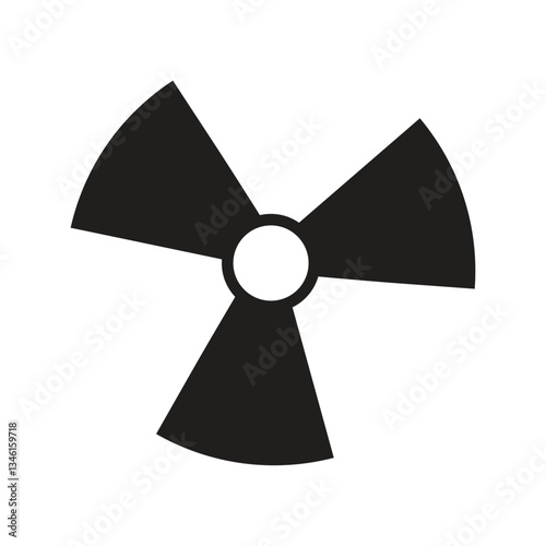 radiation symbol on white background