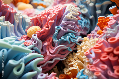 profound interdependence of piscine creatures upon coral formations, serving as both a sanctuary and a source of nourishment, epitomizes labyrinthine intricacies of delicate food chains, harmonious sy