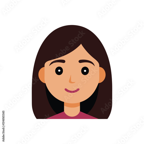emoji woman face head.eps