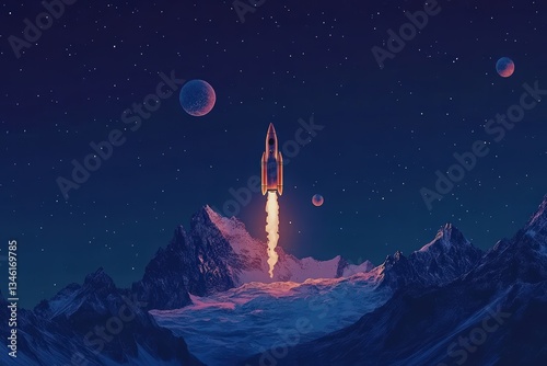 Cosmonautics Day. Abstract paper cut art of astronaut floating in space with planets, spaceship, and stars on a blue background