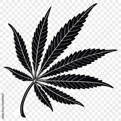 cannabis leaf silhouette
