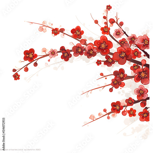 Creative 2D Doodle Floral Illustrations on White Background