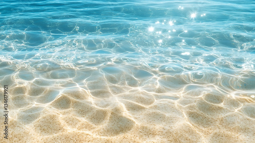 Fototapeta Naklejka Na Ścianę i Meble -  Dreamy Shoreline Where Sea Meets the Sand