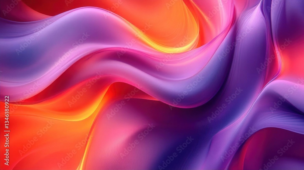 Fototapeta premium Abstract Purple and Orange Fluid Wave Background