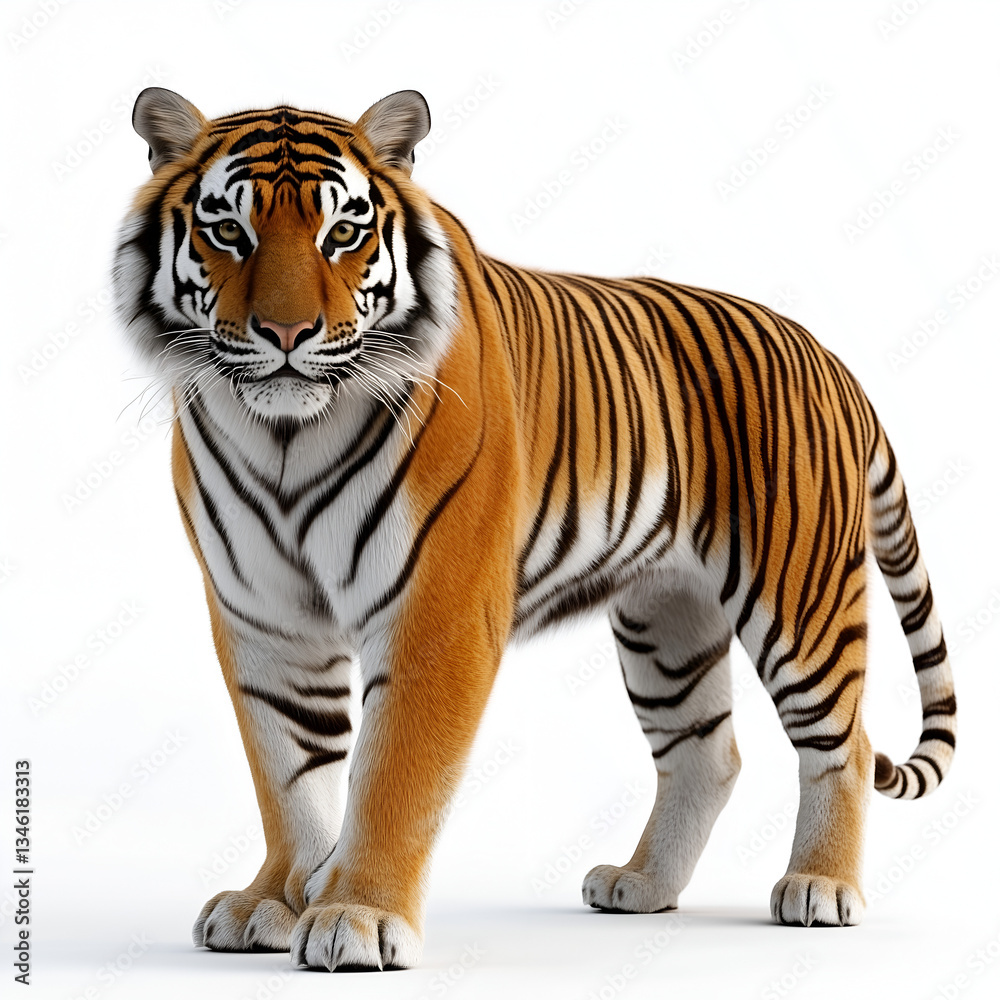 Fototapeta premium Stunning Bengal Tiger with a Confident Stance