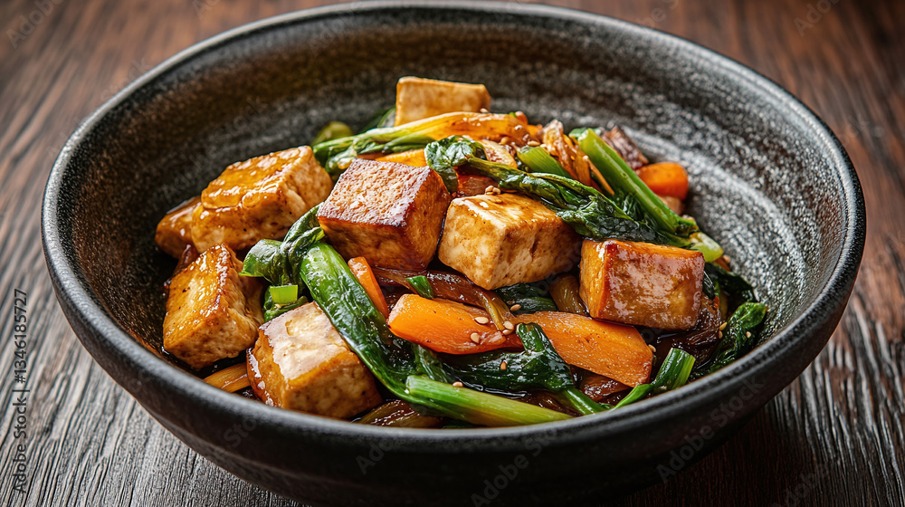 Savory Tofu Stir-Fry with Vegetables Savory Tofu Stir-Fry with Vegetables