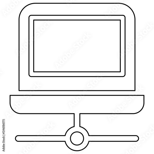 Laptop icon in line style