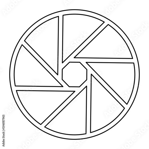 Shutter icon in line style