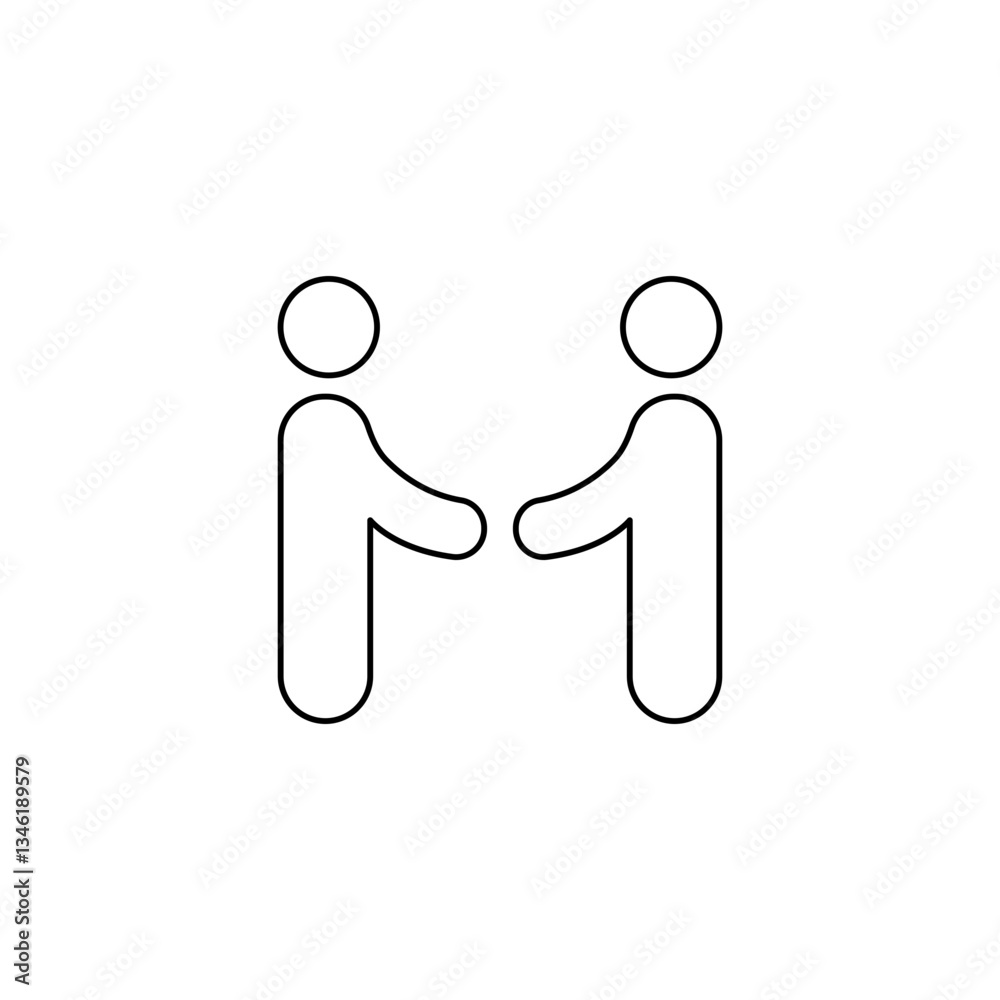 Friendship icon in line style Friendship icon in line style