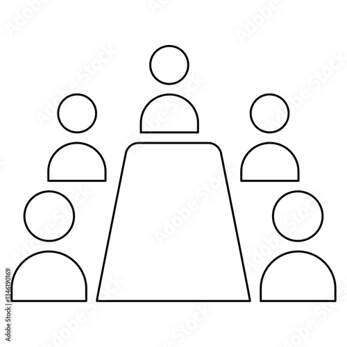 Meeting icon in line style