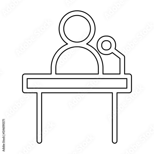 Seminar icon in line style