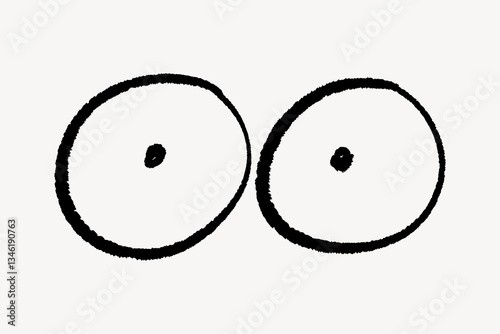 Female breast doodle, illustration vector