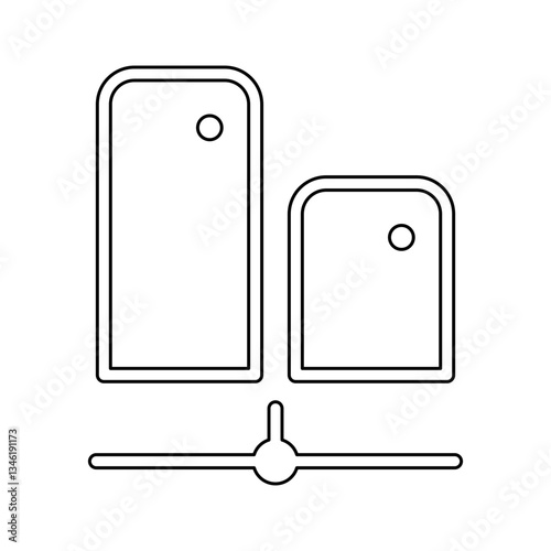 Server icon in line style